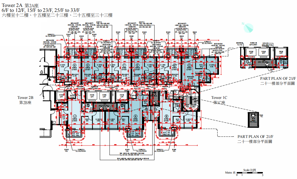 維港・灣畔 平面圖則 樓層平面