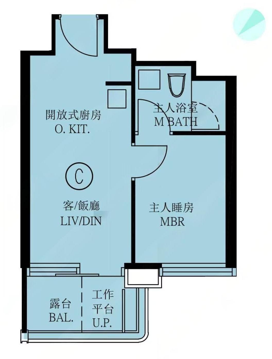 維港・灣畔 1房戶型